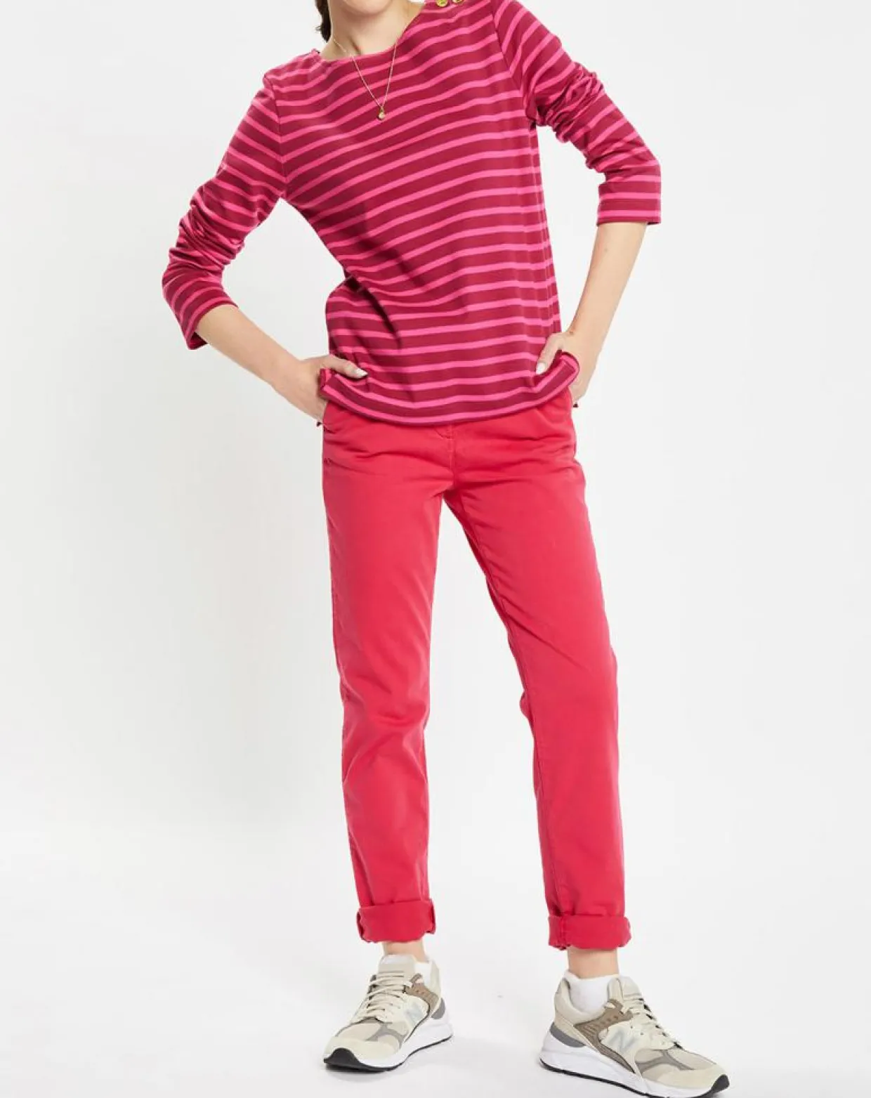 Pantalon chino Cyrilp rose foncé-Jodhpur Best