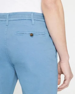 Pantalon Chino droit en Coton Bio Kunzo à micro pois bleu-Galeries Lafayette Clearance