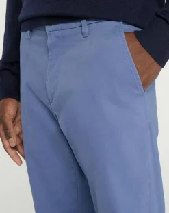 Pantalon chino en Coton bio droit Kutdroit bleu vintage-Galeries Lafayette New