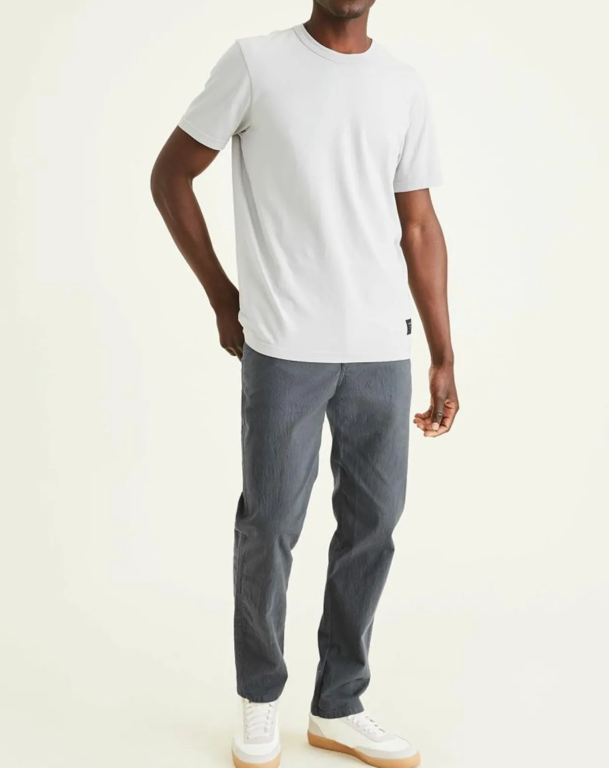 Homme Dockers Pantalons^Pantalon chino en Coton Bio Alpha Icon Tapered à carreaux gris