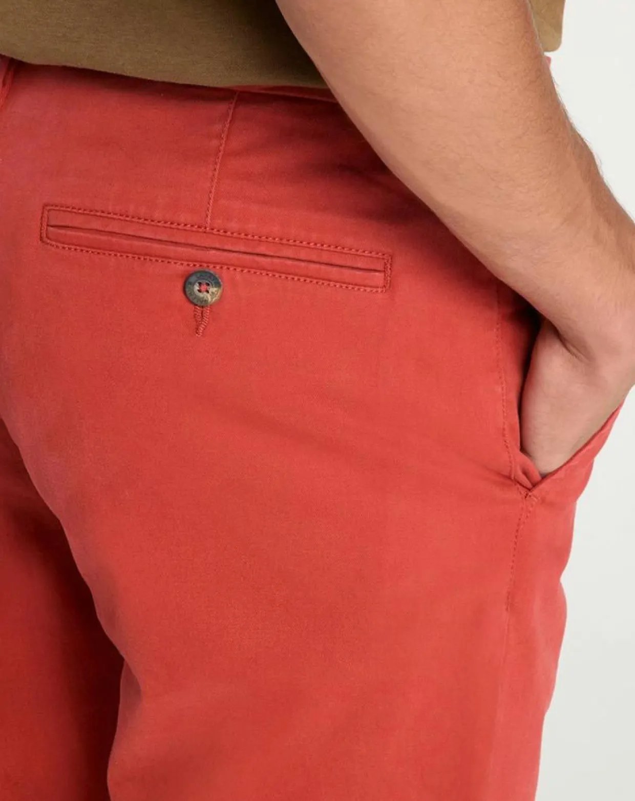 Pantalon chino en Coton bio droit Kutdroit rouge foncé-Galeries Lafayette Discount