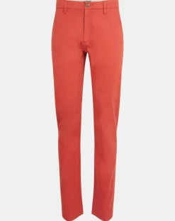 Pantalon chino en Coton bio droit Kutdroit rouge foncé-Galeries Lafayette Discount
