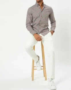 Homme Hackett London Pantalons^Pantalon Chino Jersey Sport écru