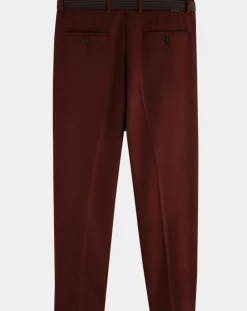 Homme Scotch & Soda Pantalons^Pantalon Chino Loose Pince Laine mélangée Ceinturé bordeaux