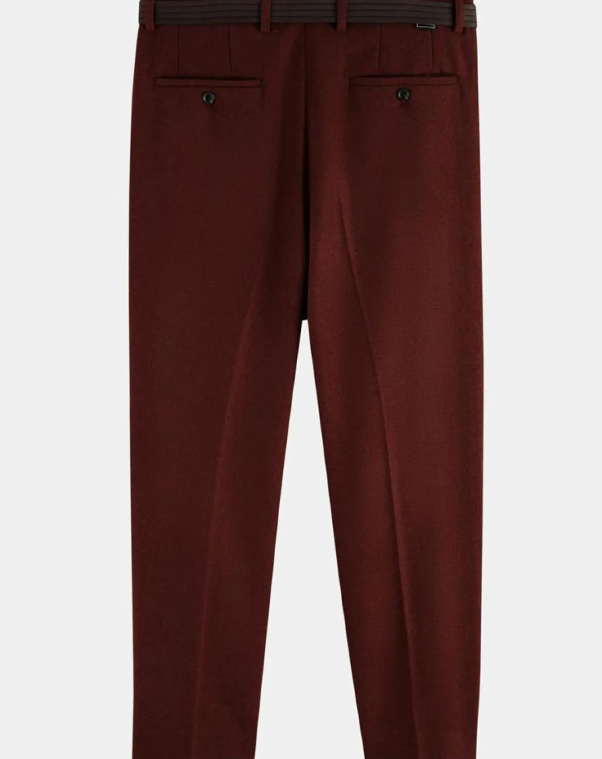 Homme Scotch & Soda Pantalons^Pantalon Chino Loose Pince Laine mélangée Ceinturé bordeaux