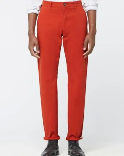 Pantalon chino Regular Fit Kutdroit orange foncé-Galeries Lafayette Hot