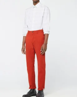 Pantalon chino Regular Fit Kutdroit orange foncé-Galeries Lafayette Hot