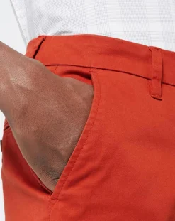 Pantalon chino Regular Fit Kutdroit orange foncé-Galeries Lafayette Hot