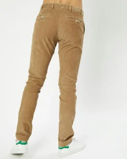 Pantalon Chino Slim en Velours côtelé beige moyen-Hackett London Outlet