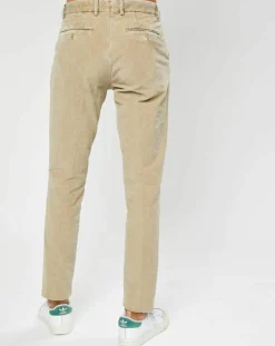 Pantalon Chino Slim en Velours côtelé beige-Hackett London New