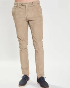 Homme Hackett London Pantalons^Pantalon Chino Slim Fit en Velours côtelé beige