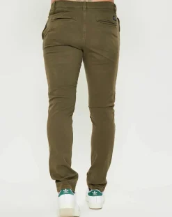 Homme Quiksilver Pantalons^Pantalon chino slim Flex kaki foncé