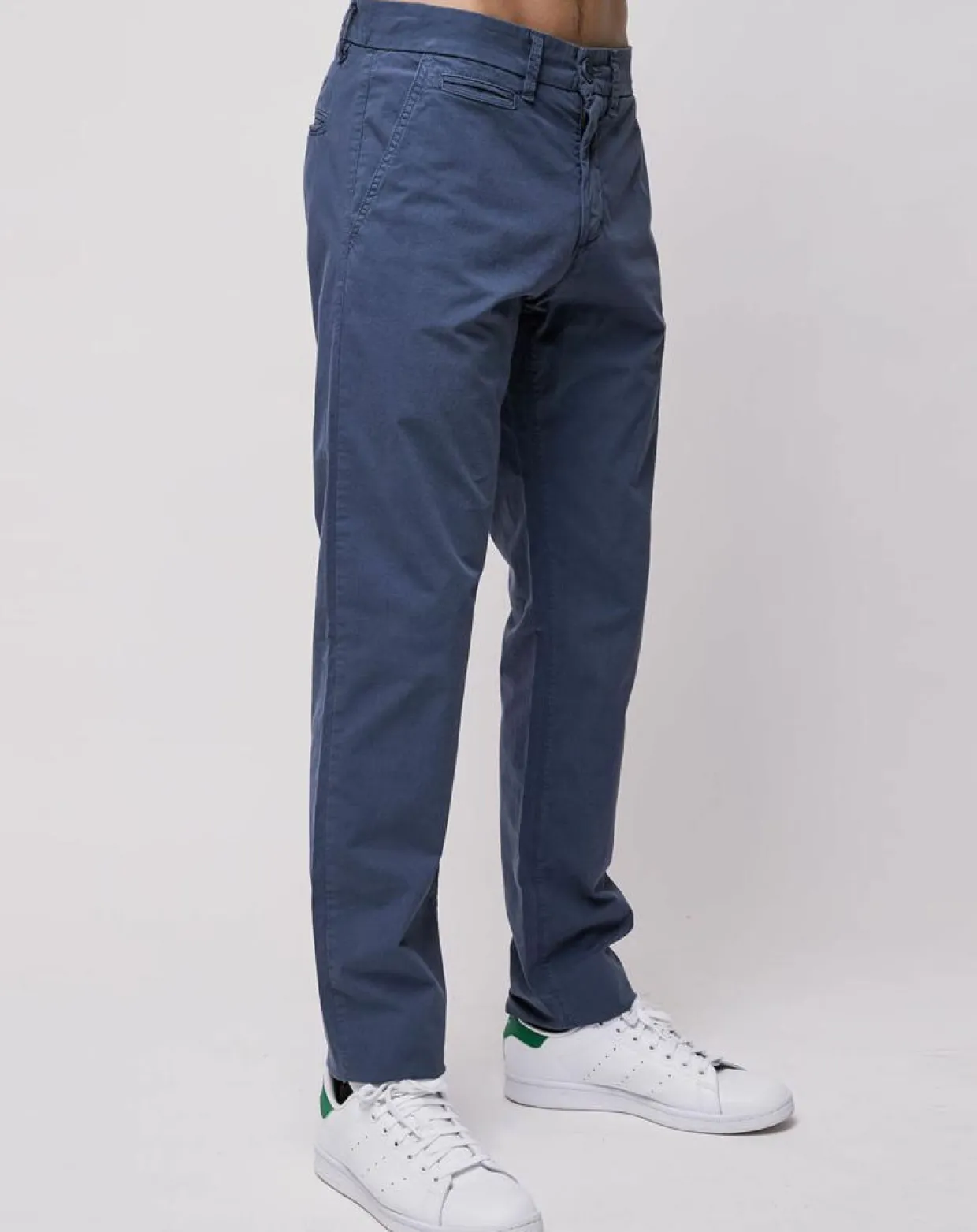 Pantalon chino slim Popplin Stretch bleu vintage-North Sails Discount
