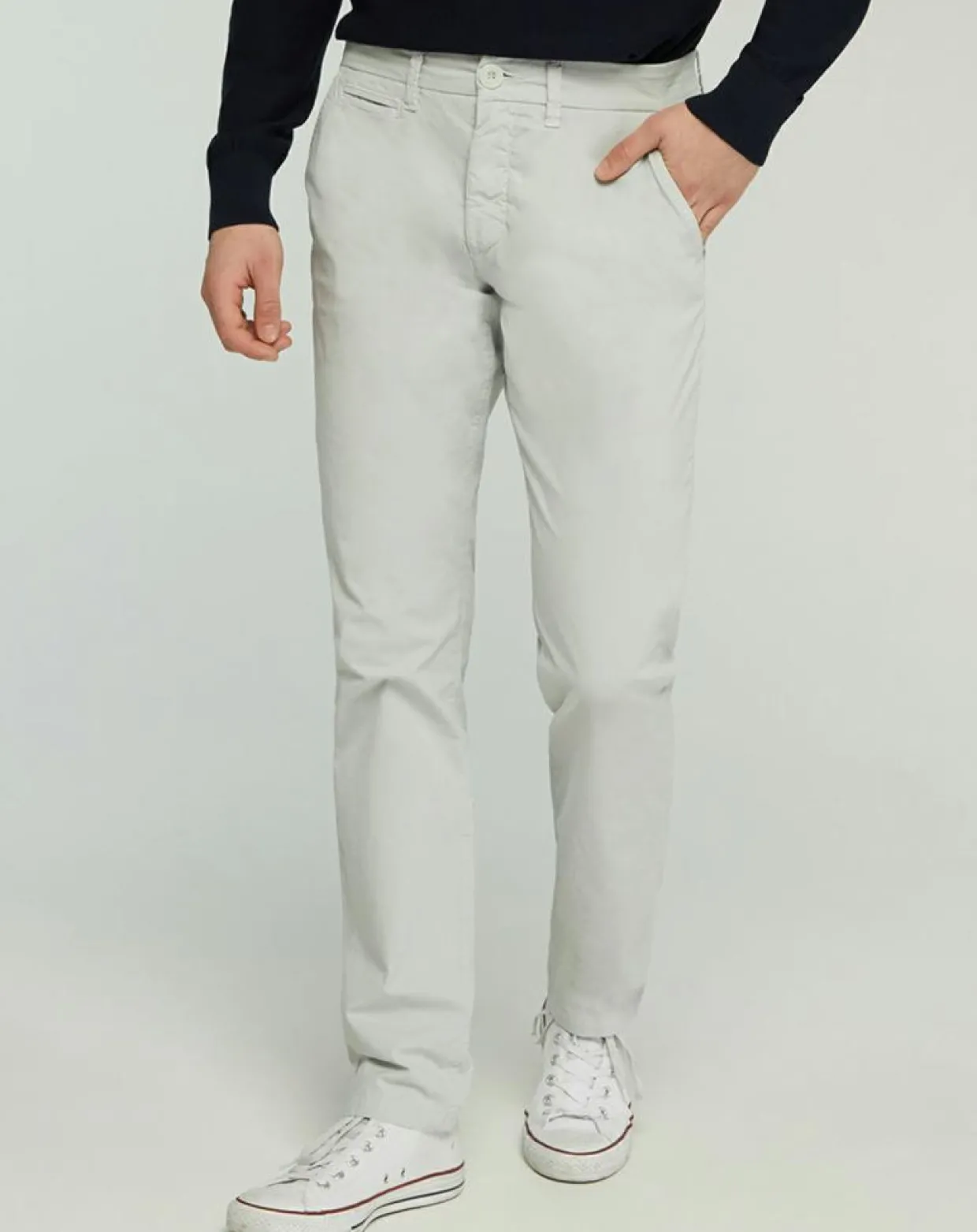 Homme North Sails Pantalons^Pantalon chino slim Popplin Stretch gris clair