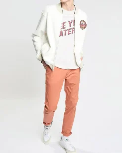 Pantalon Chino Super Slim Fit en Coton Bio mélangé Stretch brique-Scotch & Soda Sale