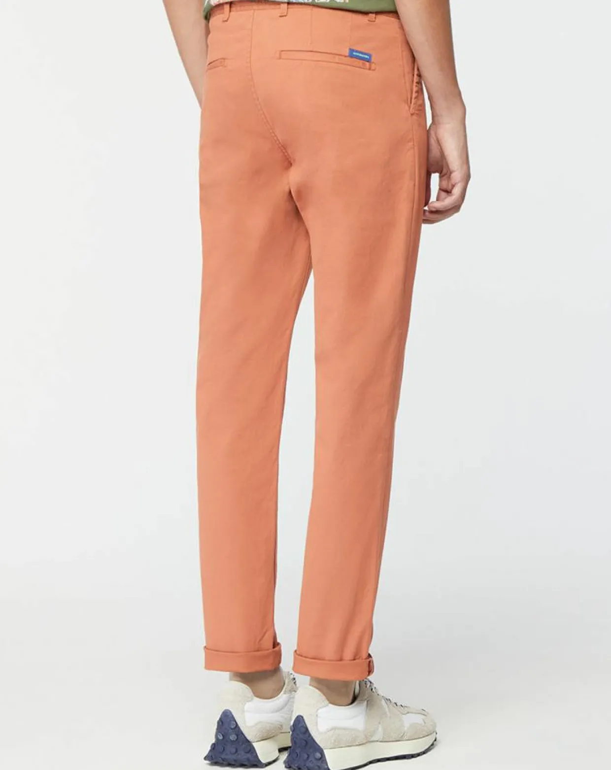 Pantalon Chino Super Slim Fit en Coton Bio mélangé Stretch brique-Scotch & Soda Sale