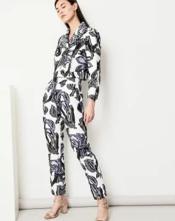 Femme Paule Ka Pantalons^Pantalon Cléa à motifs blanc/lavande/noir