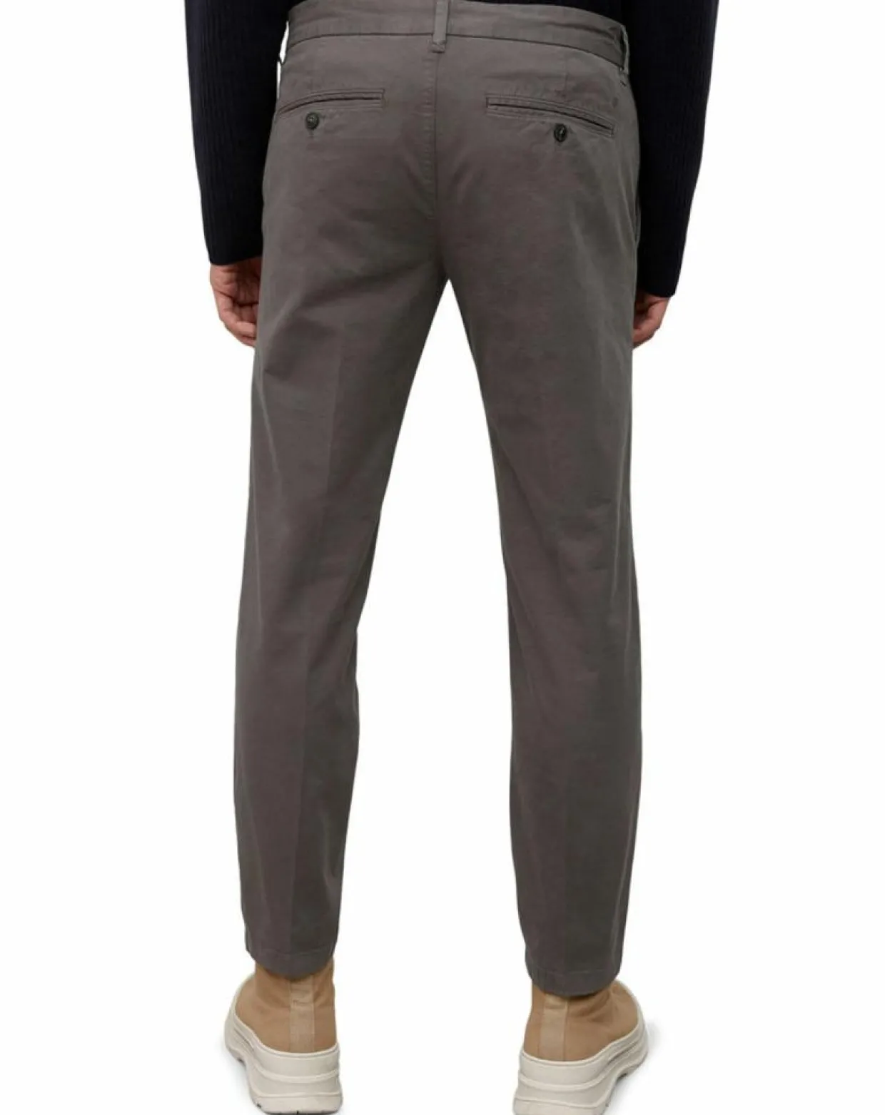 Homme Marc O'Polo Pantalons^Pantalon Coton Bio Stig Tappered Leger gris foncé