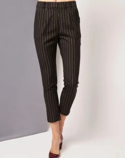 Femme Suncoo Pantalons^Pantalon court Jarod à rayures noir