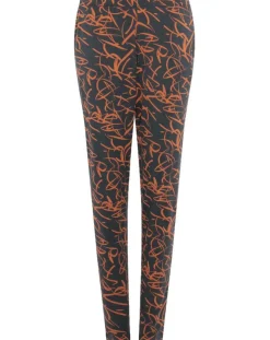 Pantalon de pyjama Volcano imprimé noir/orange-Femilet Hot