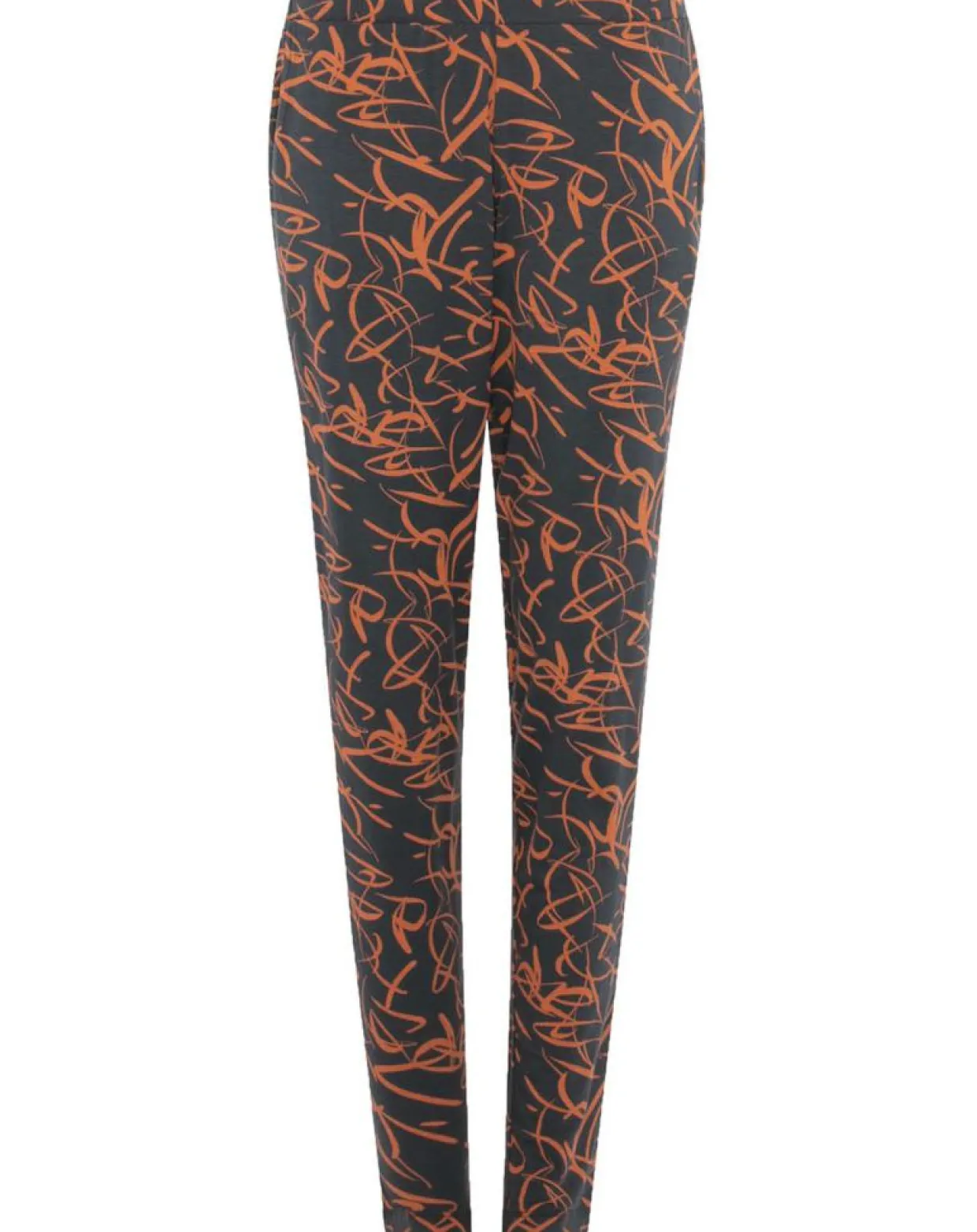 Pantalon de pyjama Volcano imprimé noir/orange-Femilet Hot