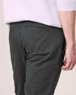 Pantalon Dinan à rayures kaki-Harris Wilson Discount