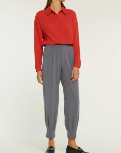 Femme Yerse Pantalons^Pantalon droite Lugano gris