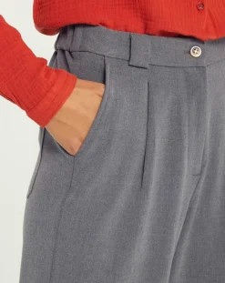Femme Yerse Pantalons^Pantalon droite Lugano gris