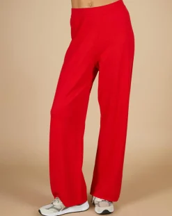 Femme Cashmere Tribu Pantalons^Pantalon en Coton & Cachemire Salomé groseille