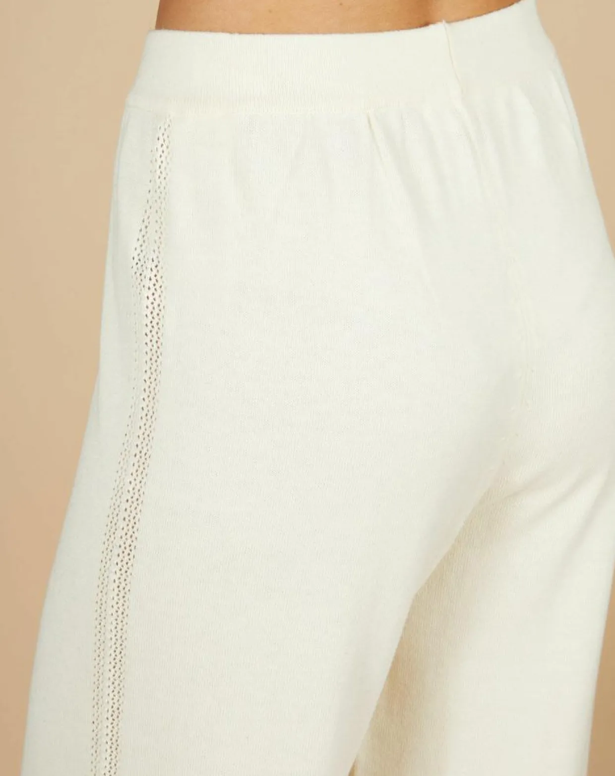 Femme Cashmere Tribu Pantalons^Pantalon en Coton & Cachemire Salomé blanc cassé