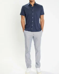 Homme Hackett London Pantalons^Pantalon en Coton & Lin chino Regular Fit Milleraie bleu/blanc