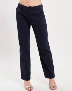 Pantalon en Coton & Lin Cora marine-Harris Wilson New