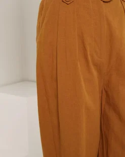 Femme See u Soon Pantalons^Pantalon en Coton & Lin Jeanne brique