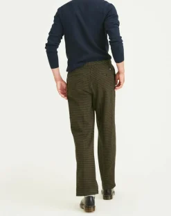 Homme Dockers Pantalons^Pantalon en Coton Bio Pull On imprimé pied-de-poule marron/bleu