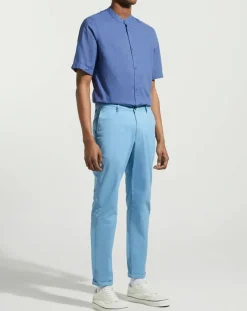 Pantalon en Coton Bio Pulight chino light bleu moyen-Galeries Lafayette New
