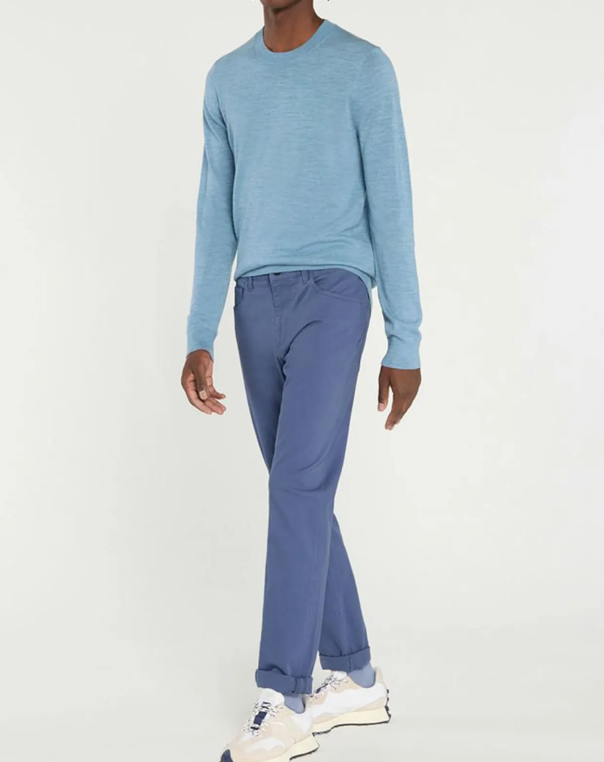 Pantalon en Coton stretch Kuflex bleu vintage-Galeries Lafayette Sale