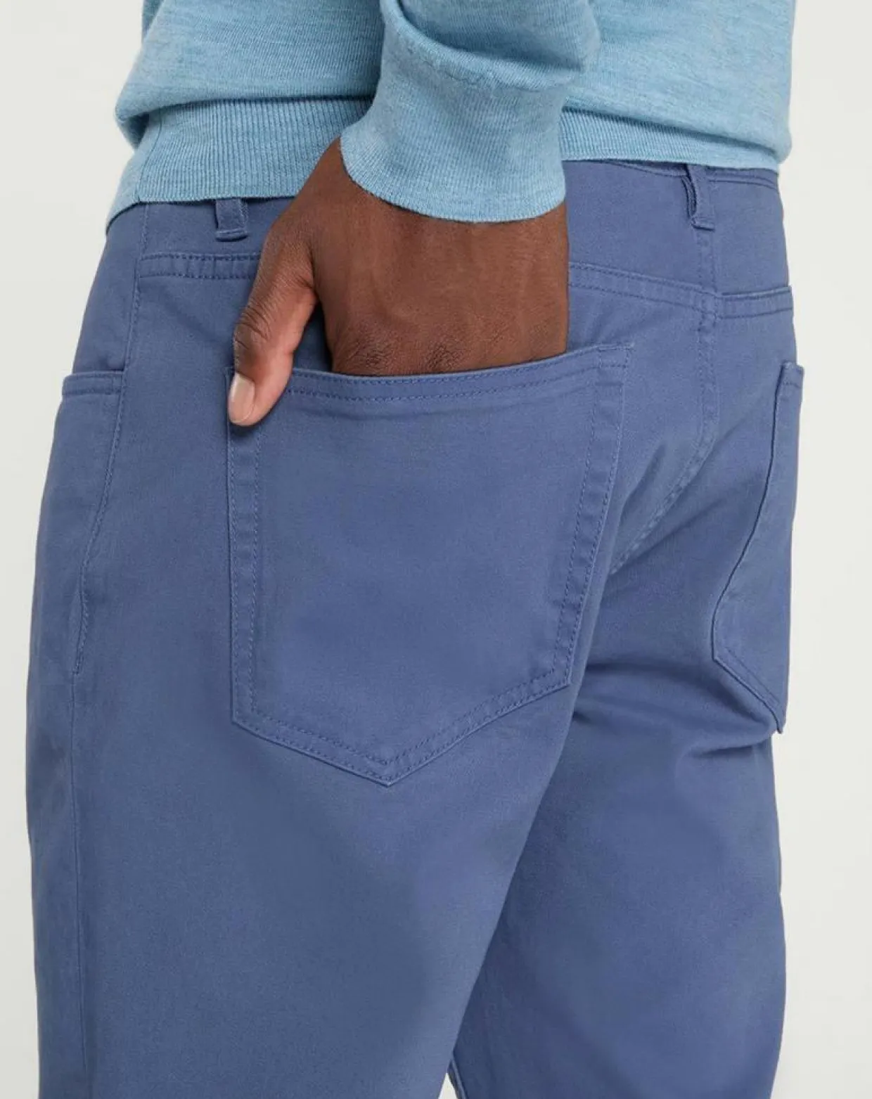 Pantalon en Coton stretch Kuflex bleu vintage-Galeries Lafayette Sale