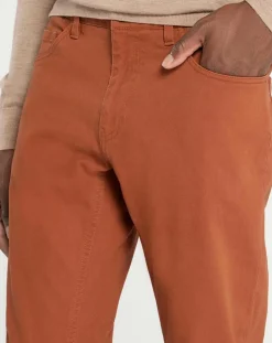 Pantalon en Coton stretch Kuflex marron clair-Galeries Lafayette Outlet