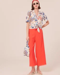 Femme Tara Jarmon Pantalons^Pantalon en crêpe corail