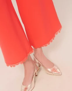 Femme Tara Jarmon Pantalons^Pantalon en crêpe corail