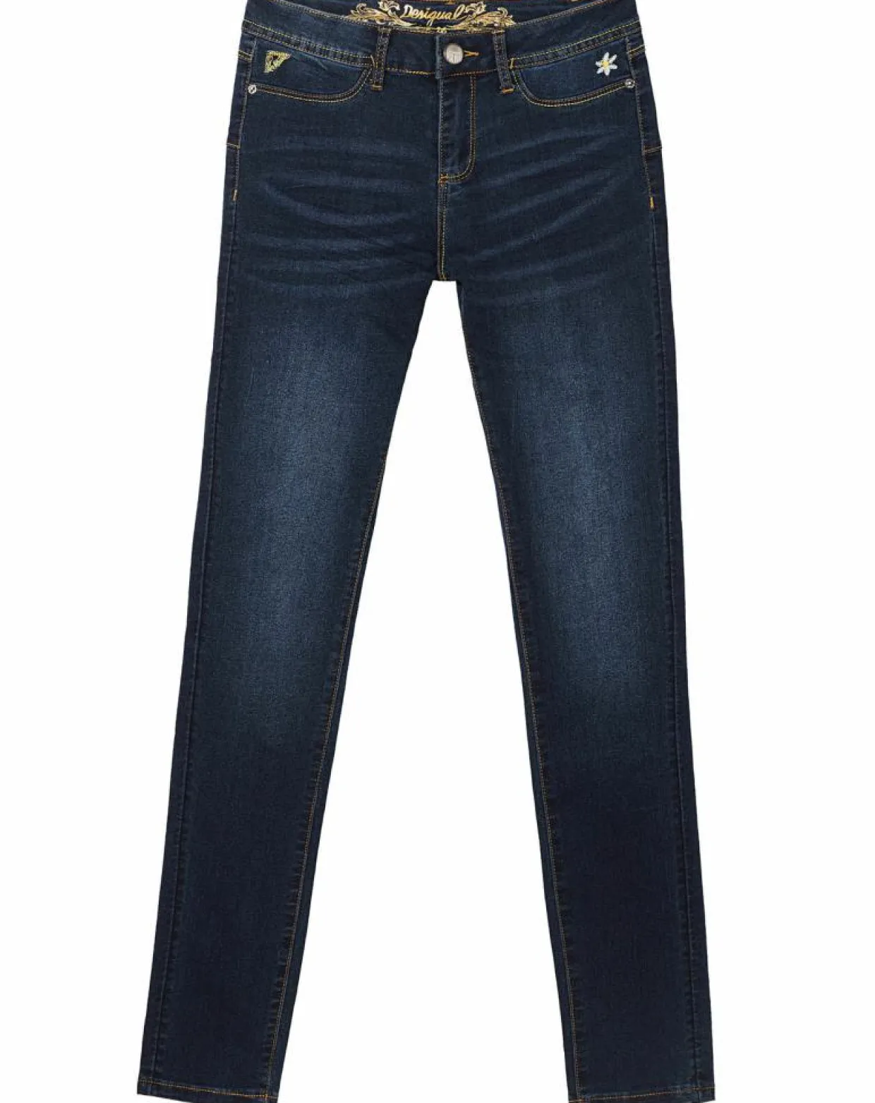 Femme Desigual Jeans^Pantalon en Denim bleu foncé