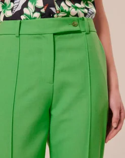 Femme Tara Jarmon Pantalons^Pantalon en Laine froide mélangée vert