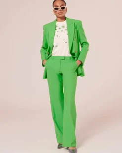 Pantalon en Laine froide mélangée vert-Tara Jarmon Discount