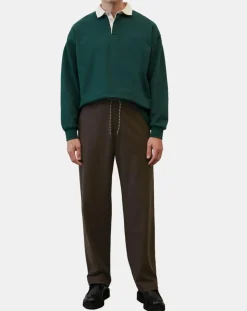 Homme Marc O'Polo Pantalons^Pantalon en Laine mélangée Mossbo Manteco marron foncé