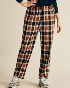 Femme Chloé Stora Pantalons^Pantalon en Laine mélangée Proust à carreaux camel/noir