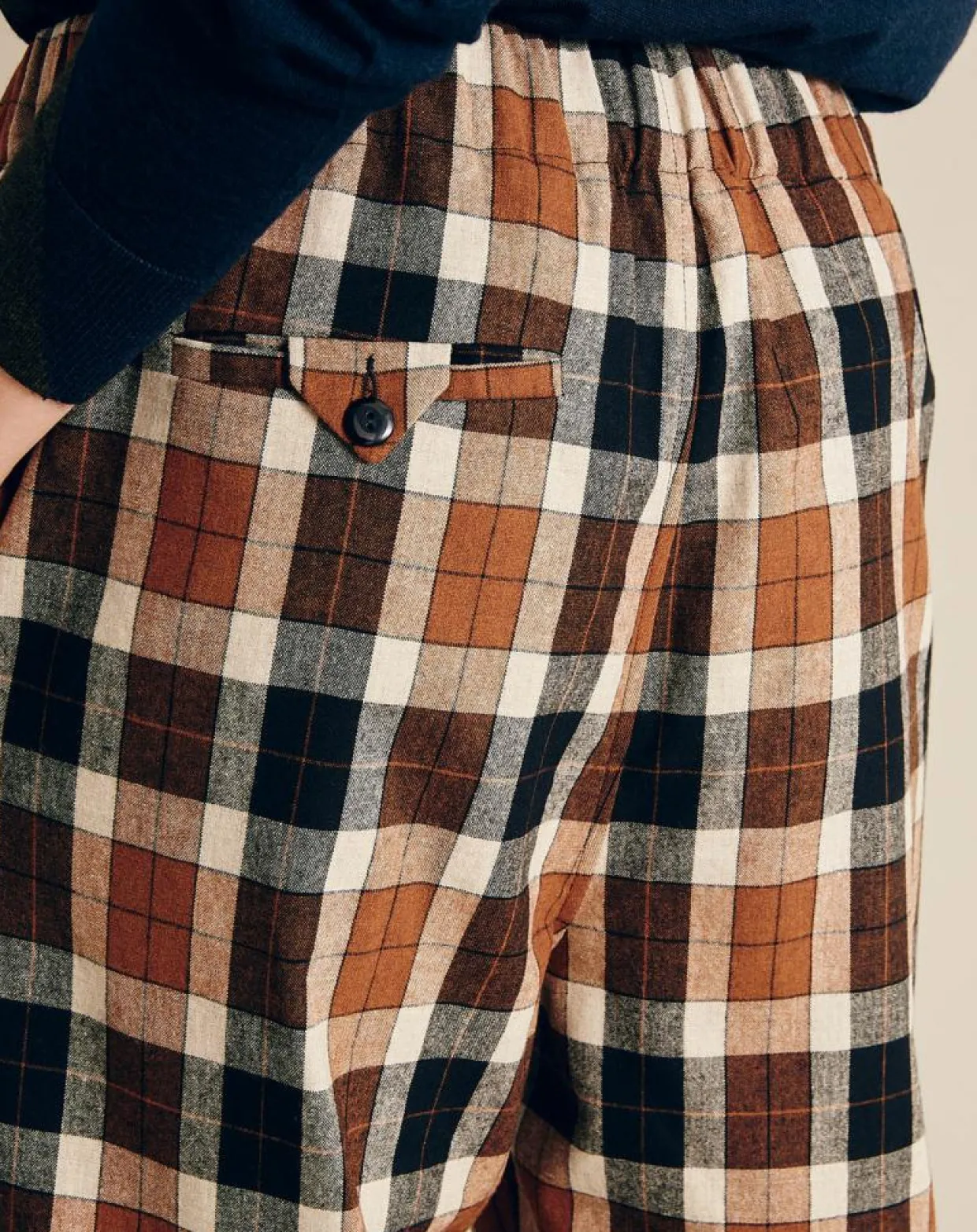 Femme Chloé Stora Pantalons^Pantalon en Laine mélangée Proust à carreaux camel/noir
