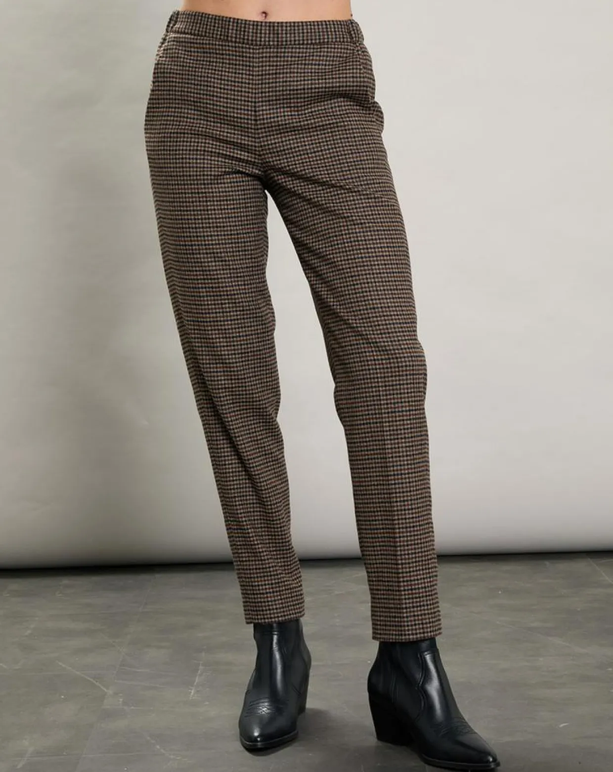 Femme Hartford Pantalons^Pantalon en Laine mélangée Pixel marron/noir