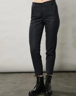 Femme Hartford Pantalons^Pantalon en Laine mélangée Perfect rayures brutes/charbon
