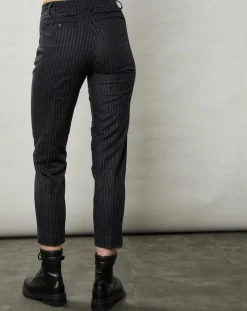 Femme Hartford Pantalons^Pantalon en Laine mélangée Perfect rayures brutes/charbon