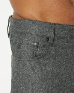 Pantalon en Laine mélangée Flanelle moulinée gris-Hackett London Clearance